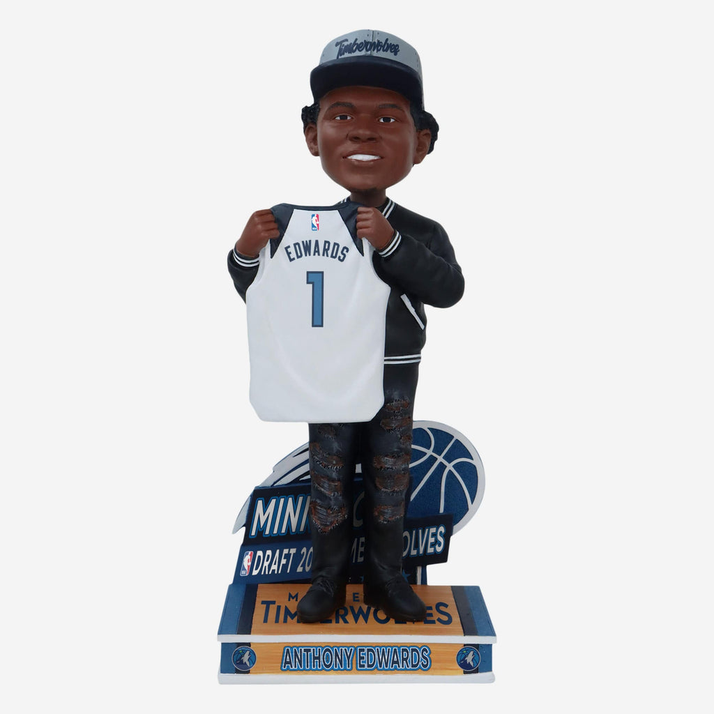 Anthony Edwards Minnesota Timberwolves 2020 Draft Pick Bobblehead FOCO - FOCO.com