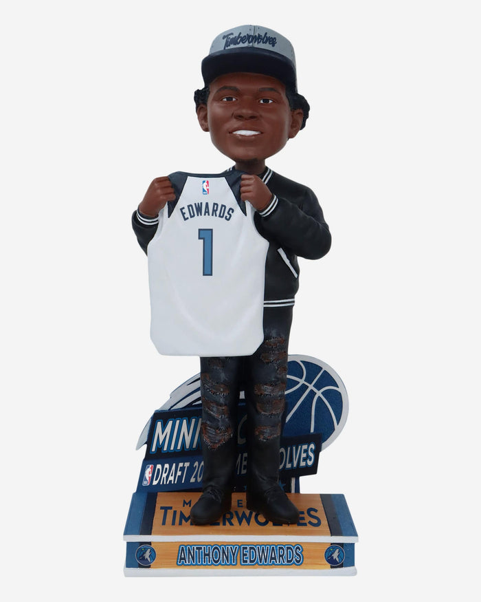 Anthony Edwards Minnesota Timberwolves 2020 Draft Pick Bobblehead FOCO - FOCO.com