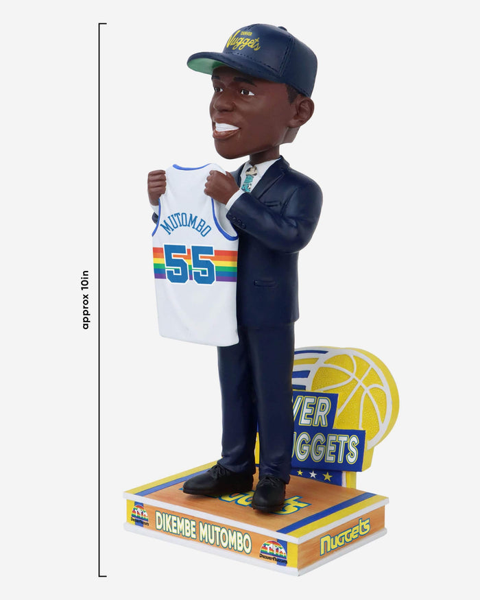 Dikembe Mutombo Denver Nuggets 1991 Draft Pick Bobblehead FOCO - FOCO.com