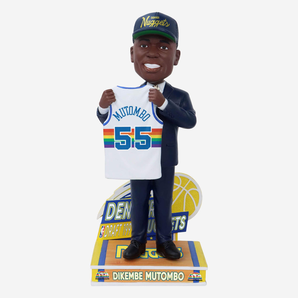 Dikembe Mutombo Denver Nuggets 1991 Draft Pick Bobblehead FOCO - FOCO.com