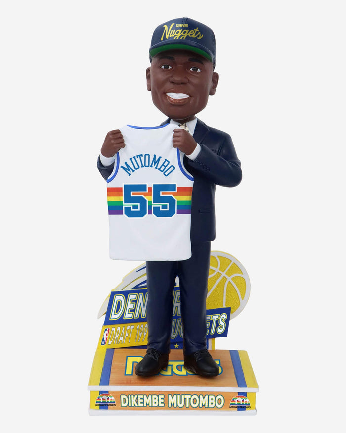 Dikembe Mutombo Denver Nuggets 1991 Draft Pick Bobblehead FOCO - FOCO.com