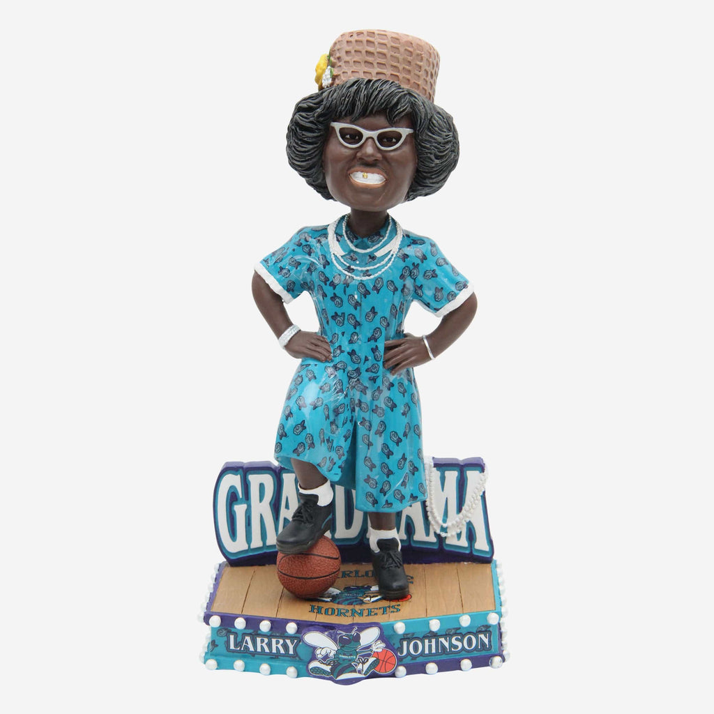 Larry Johnson Charlotte Hornets Grandmama Bobblehead FOCO - FOCO.com