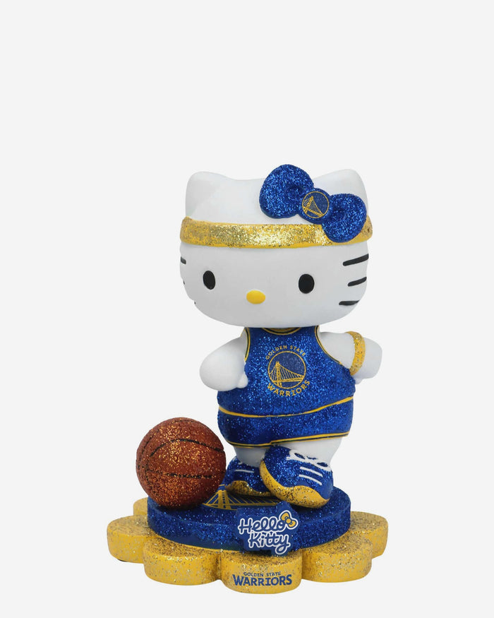 Golden State Warriors Hello Kitty® Glitter Mini Bobblehead FOCO - FOCO.com