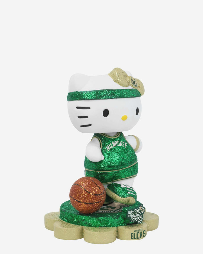 Milwaukee Bucks Hello Kitty® Glitter Mini Bobblehead FOCO - FOCO.com