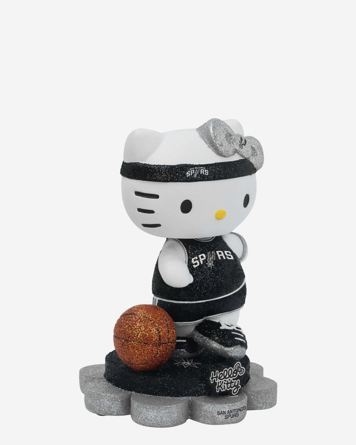 San Antonio Spurs Hello Kitty® Glitter Mini Bobblehead FOCO - FOCO.com