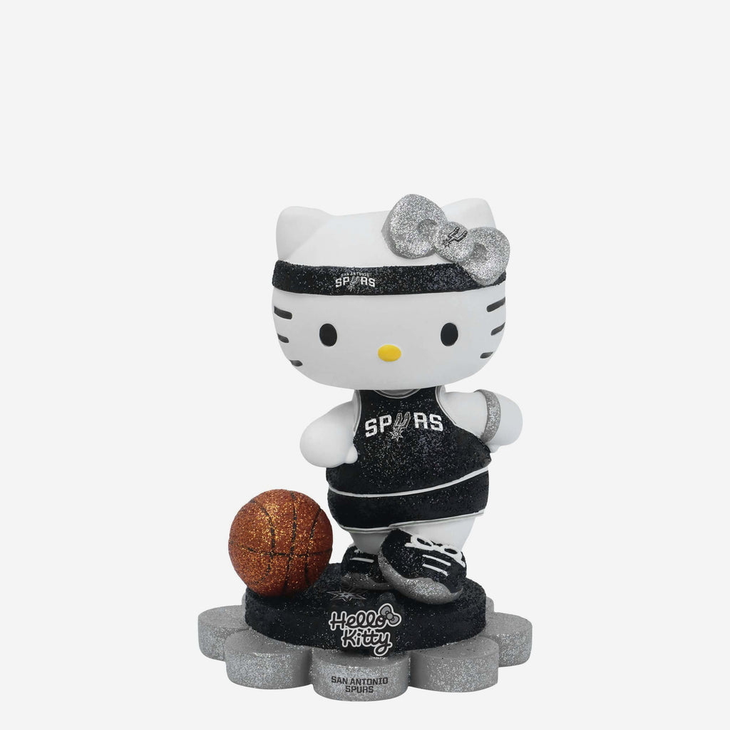 San Antonio Spurs Hello Kitty® Glitter Mini Bobblehead FOCO - FOCO.com
