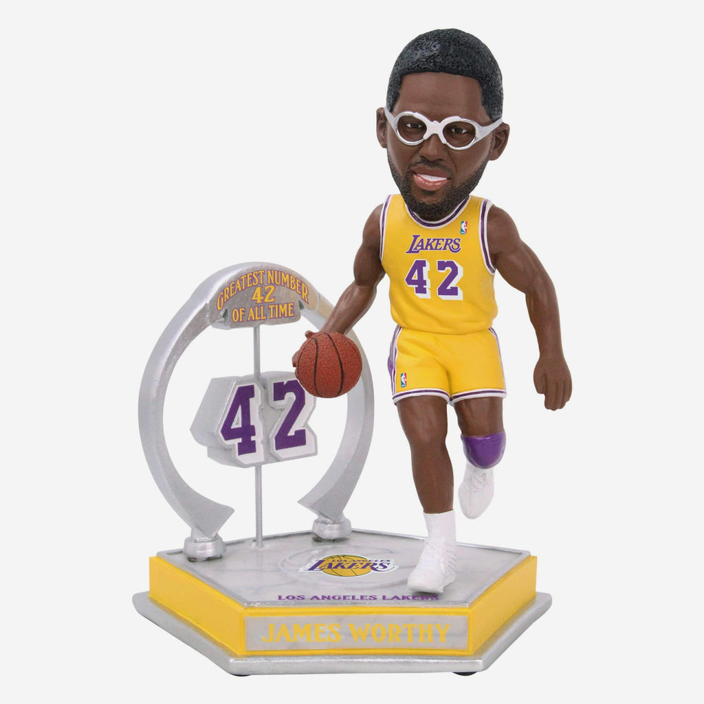 James Worthy Los Angeles Lakers Legendary Number 42 Bobblehead FOCO - FOCO.com