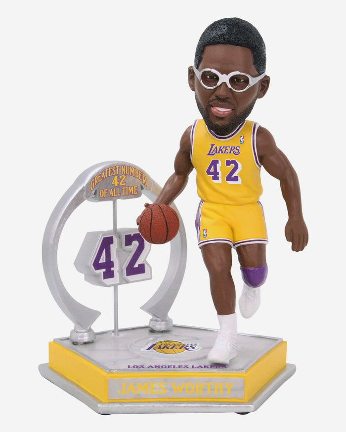 James Worthy Los Angeles Lakers Legendary Number 42 Bobblehead FOCO - FOCO.com