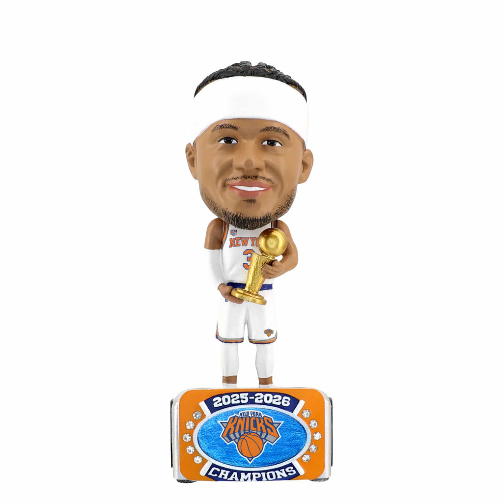 Josh Hart New York Knicks 2026 NBA Champions 6.5 in Ring Base Medium Bighead Bobblehead FOCO - FOCO.com