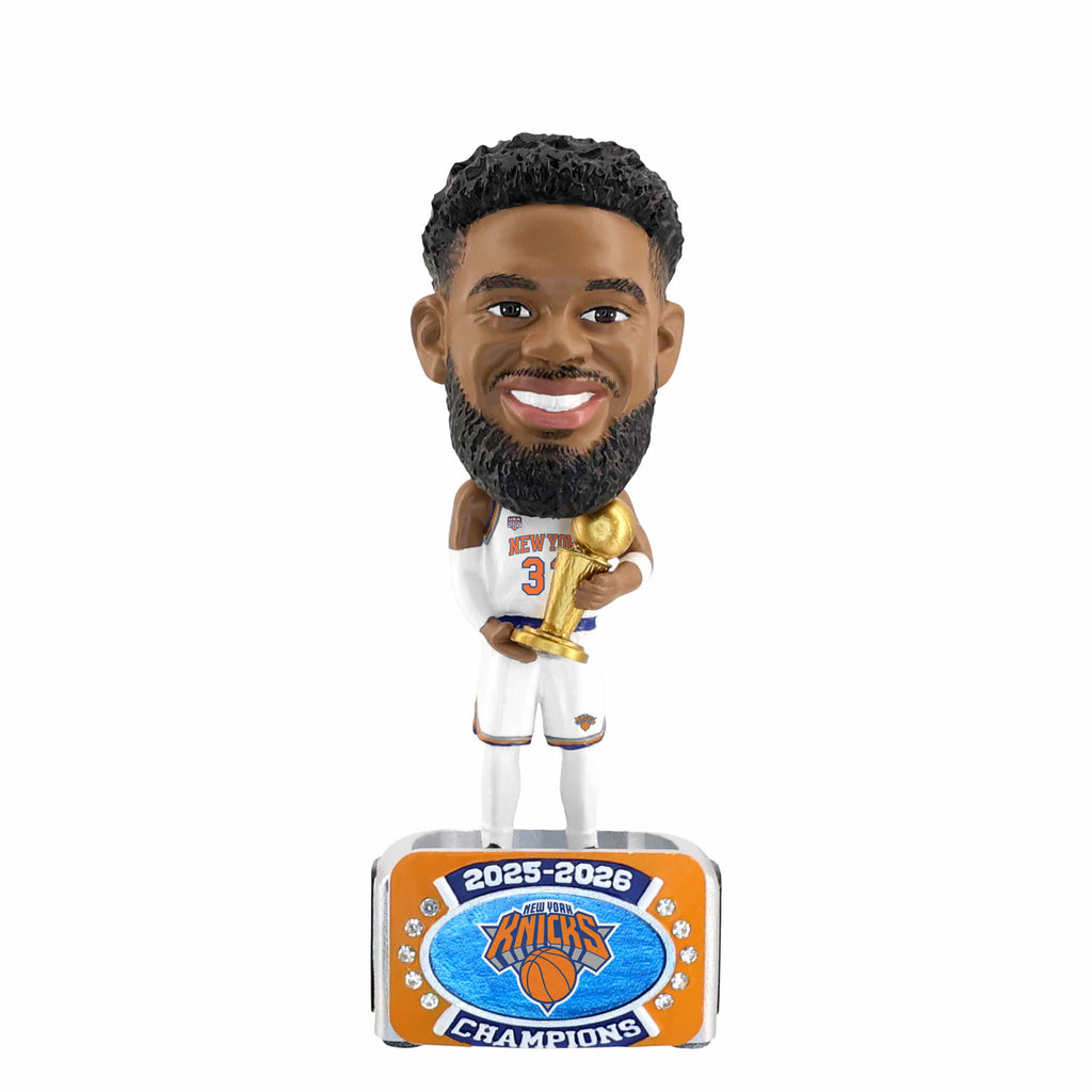 Karl-Anthony Towns New York Knicks 2026 NBA Champions 6.5 in Ring Base Medium Bighead Bobblehead FOCO - FOCO.com