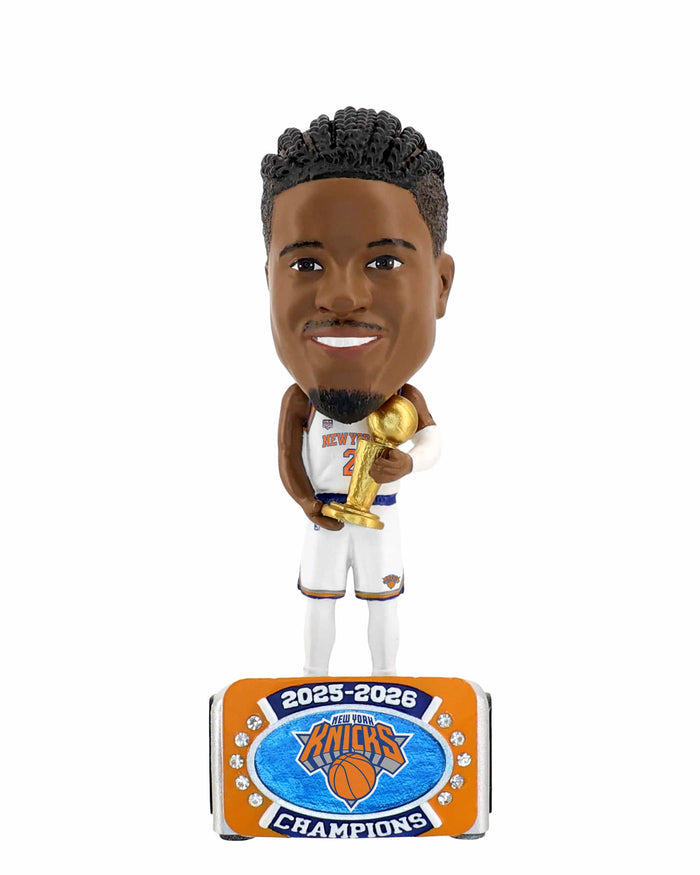 Miles McBride New York Knicks 2026 NBA Champions 6.5 in Ring Base Medium Bighead Bobblehead FOCO - FOCO.com