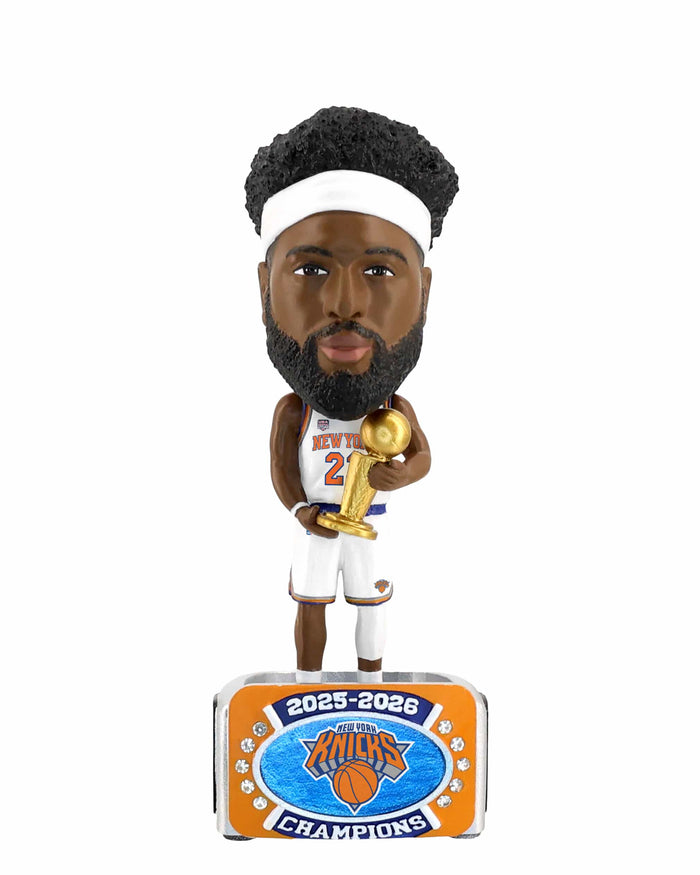 Mitchell Robinson New York Knicks 2026 NBA Champions 6.5 in Ring Base Medium Bighead Bobblehead FOCO - FOCO.com