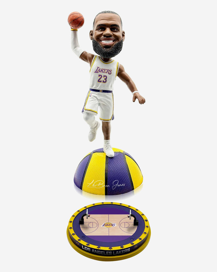 LeBron James Los Angeles Lakers Magnetic Court Base Bobblehead FOCO - FOCO.com