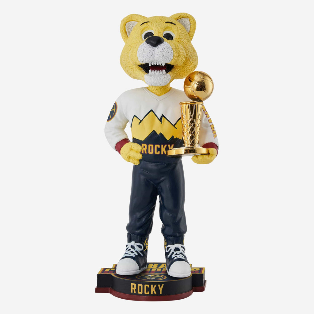 SuperMascot Rocky Denver Nuggets 2023 NBA Champions Mascot Bobblehead FOCO - FOCO.com