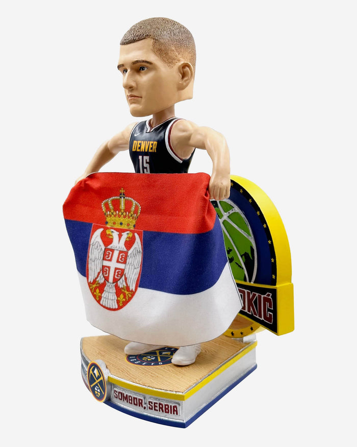 Nikola Jokic Denver Nuggets Serbian National Flag International Collection Bobblehead FOCO - FOCO.com