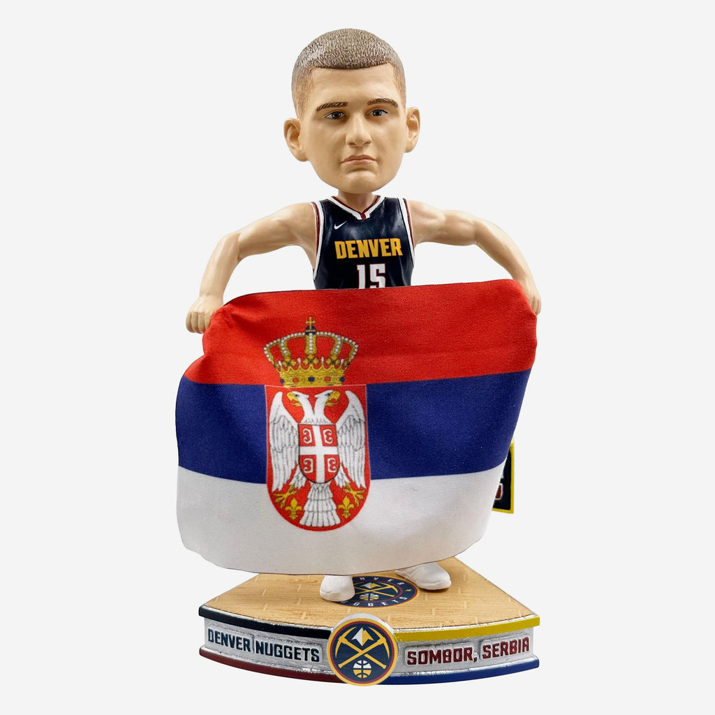 Nikola Jokic Denver Nuggets Serbian National Flag International Collection Bobblehead FOCO - FOCO.com