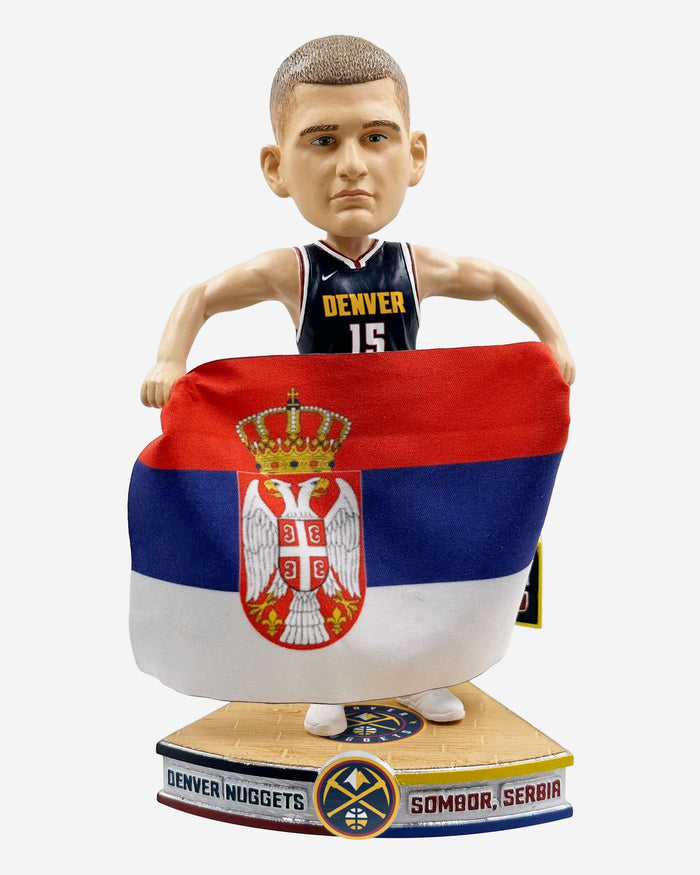 Nikola Jokic Denver Nuggets Serbian National Flag International Collection Bobblehead FOCO - FOCO.com