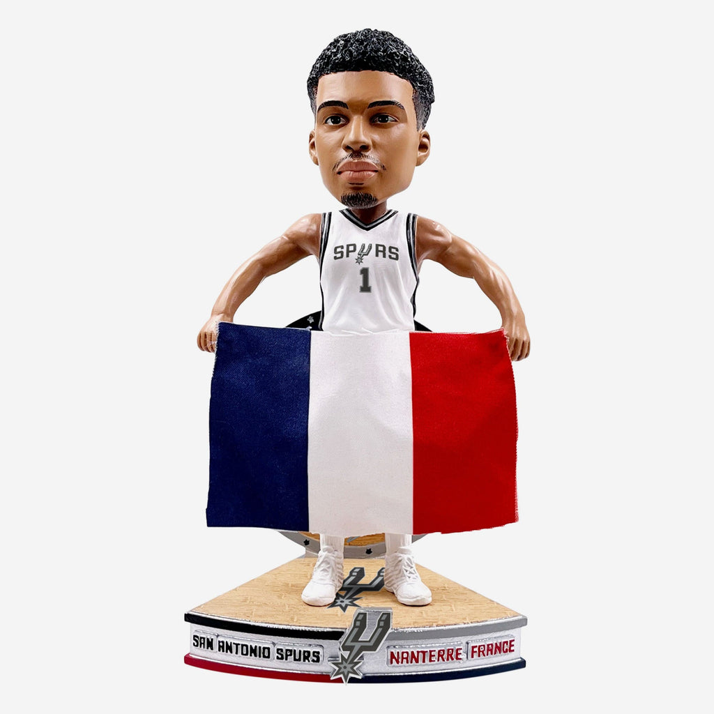 Victor Wembanyama San Antonio Spurs French National Flag International Collection Bobblehead FOCO - FOCO.com
