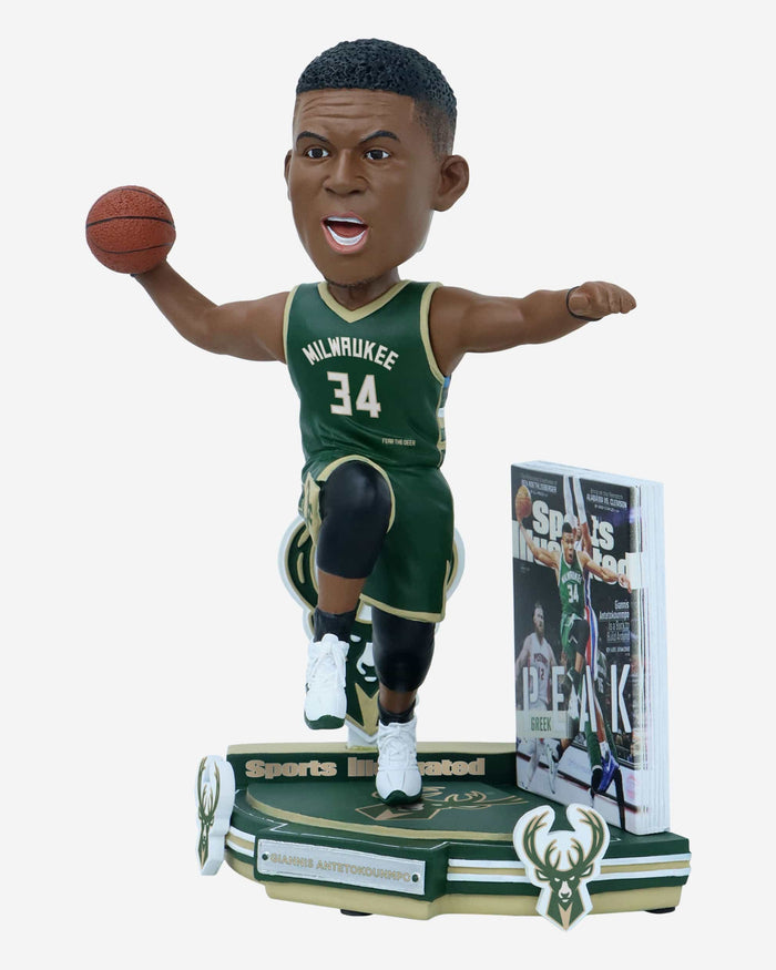 Giannis Antetokounmpo Milwaukee Bucks Sports Illustrated Cover Bobblehead FOCO - FOCO.com