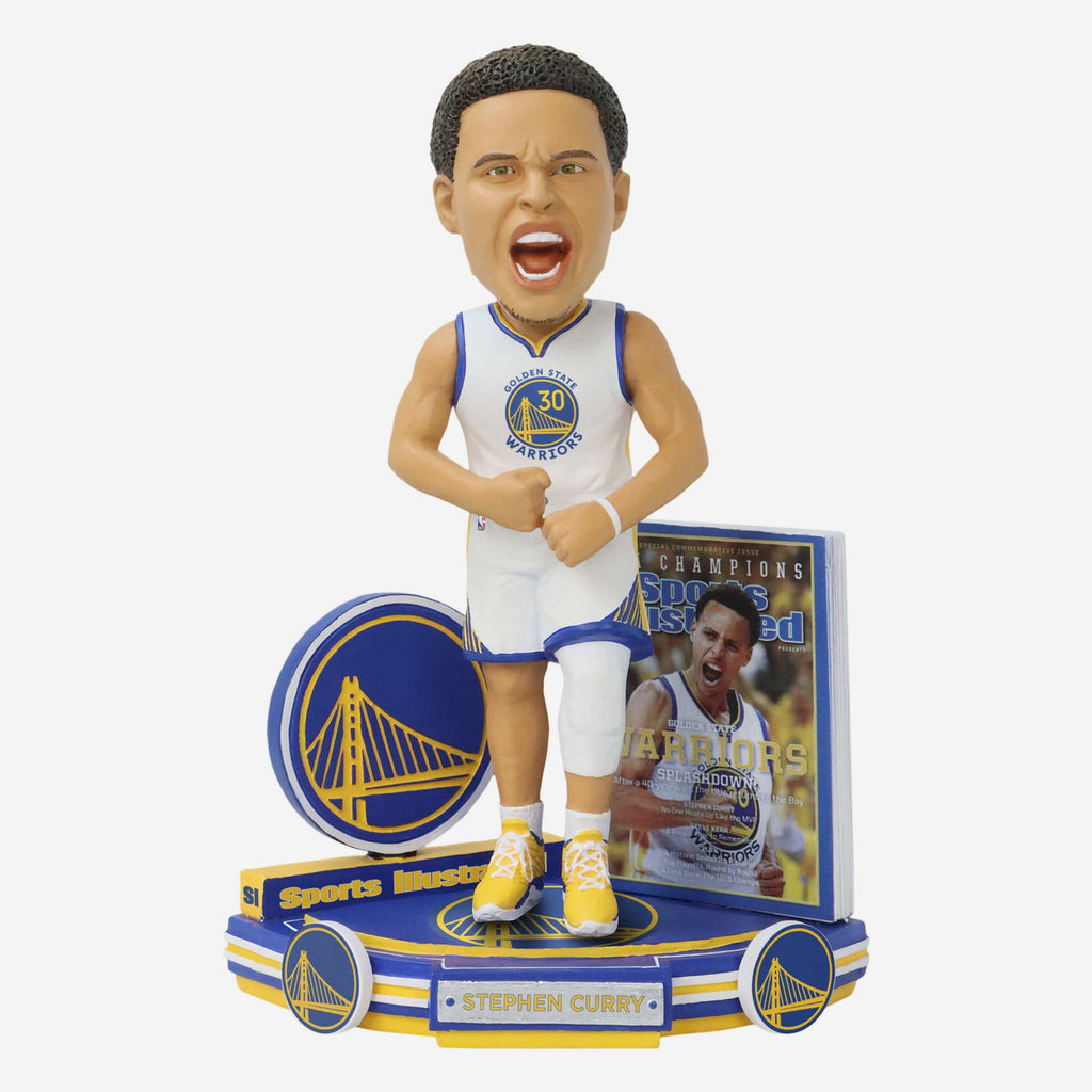 Steph Curry Golden State Warriors Splashdown Sports Illustrated Cover Bobblehead FOCO - FOCO.com