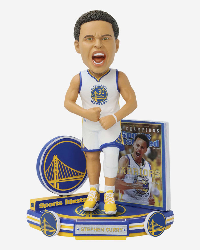 Steph Curry Golden State Warriors Splashdown Sports Illustrated Cover Bobblehead FOCO - FOCO.com