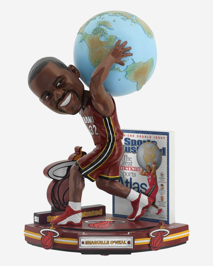 Shaquille O'Neal Miami Heat The Great American Sports Atlas Sports Illustrated Cover Bobblehead FOCO - FOCO.com