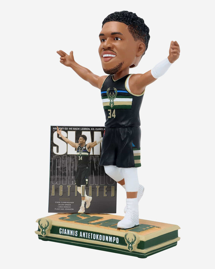 Giannis Antetokounmpo Milwaukee Bucks Activated Slam Magazine Cover Bobblehead FOCO - FOCO.com