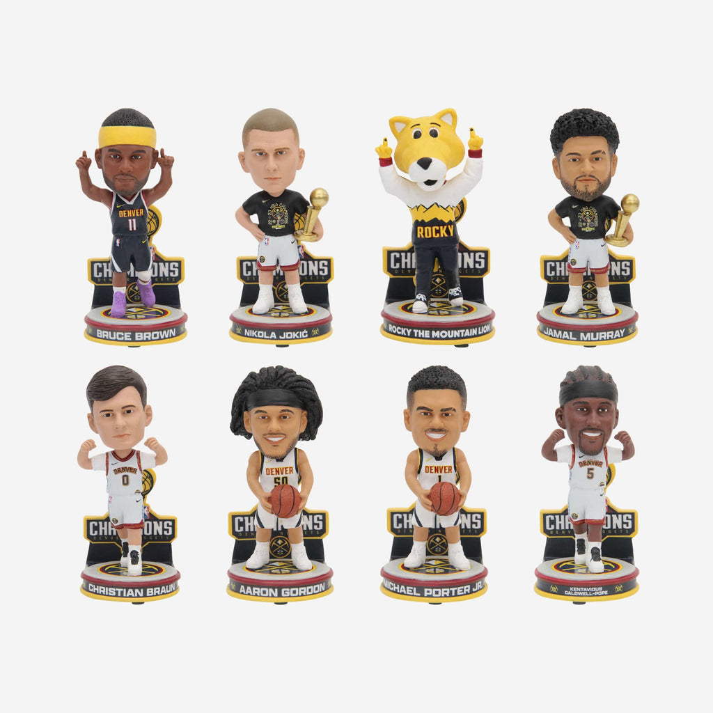 Denver Nuggets 2023 NBA Champions Mini Bobblehead Boxed Set FOCO - FOCO.com