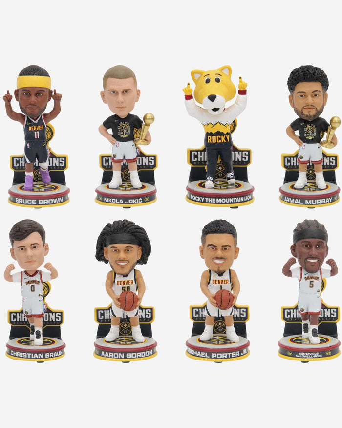 Denver Nuggets 2023 NBA Champions Mini Bobblehead Boxed Set FOCO - FOCO.com