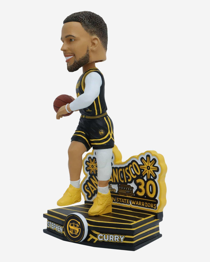 Steph Curry Golden State Warriors 2024 City Jersey Bobblehead FOCO - FOCO.com