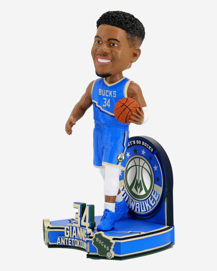 Giannis Antetokounmpo Milwaukee Bucks 2025 City Jersey Bobblehead FOCO - FOCO.com