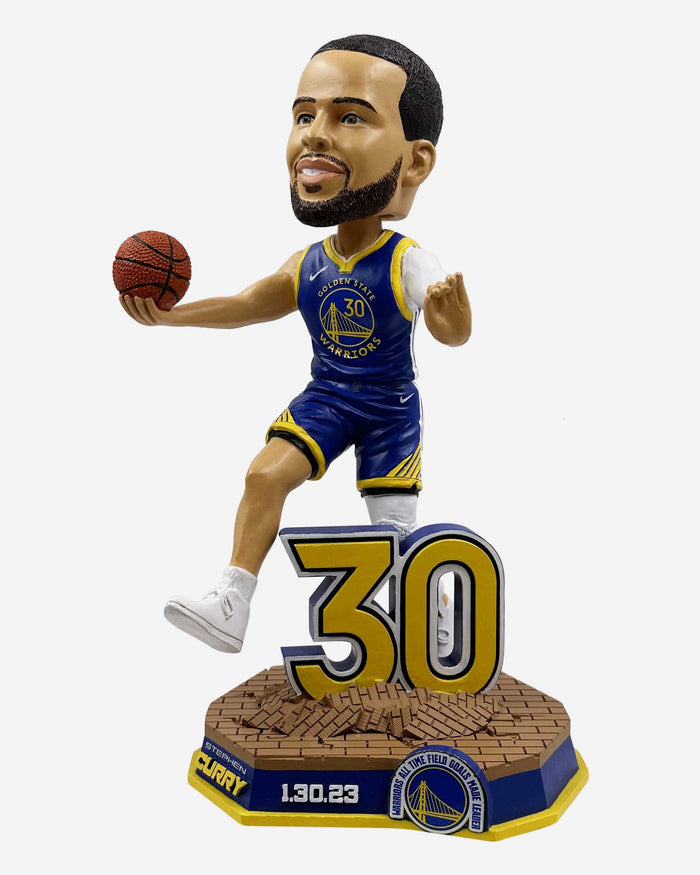 Steph Curry Golden State Warriors Franchise All-Time Field Goals Made Leader Bobblehead FOCO - FOCO.com