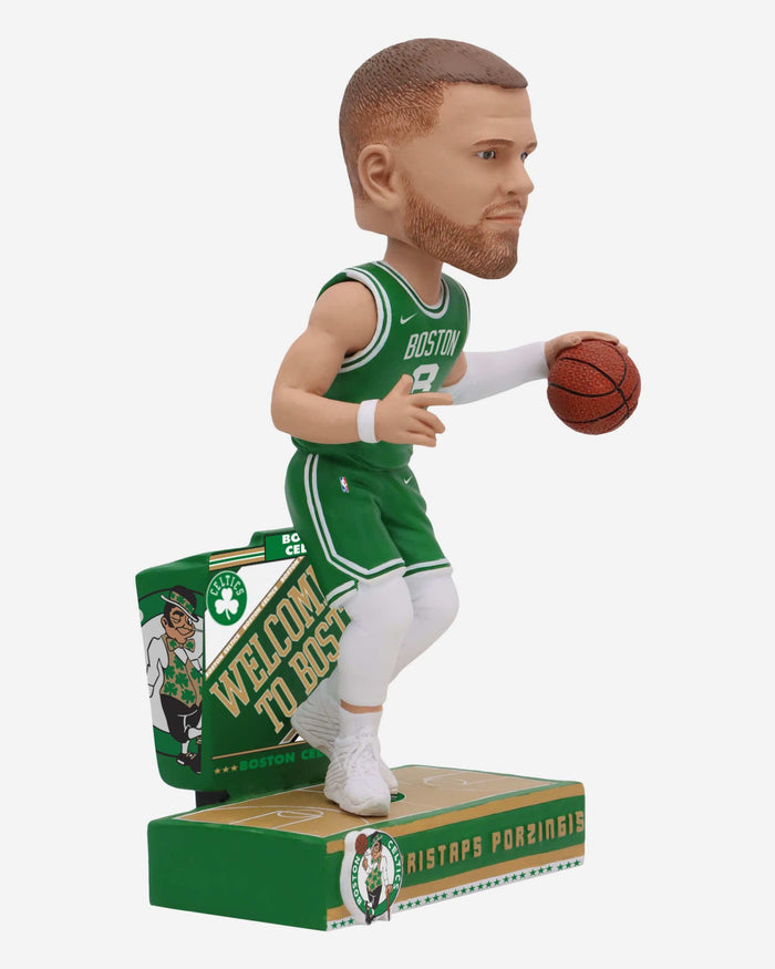 Kristaps Porzingis Boston Celtics Next Stop Bobblehead FOCO - FOCO.com