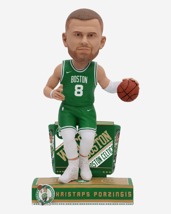 Kristaps Porzingis Boston Celtics Next Stop Bobblehead FOCO - FOCO.com