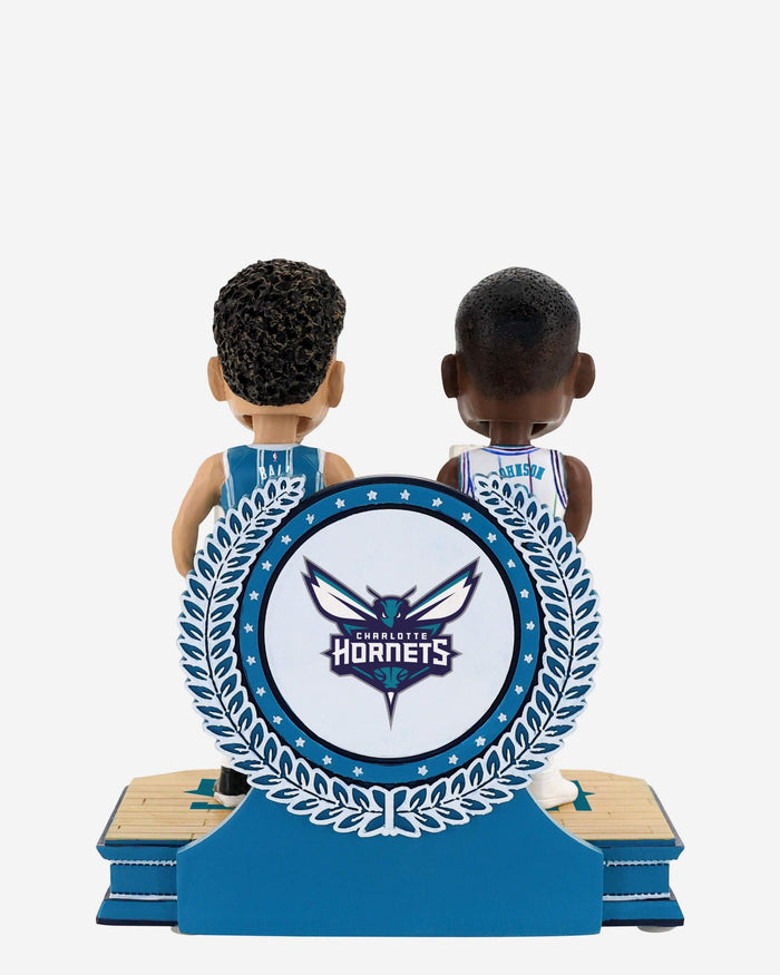 Larry Johnson & LaMelo Ball Charlotte Hornets 1992 & 2021 Rookie of the Year Dual Bobblehead FOCO - FOCO.com