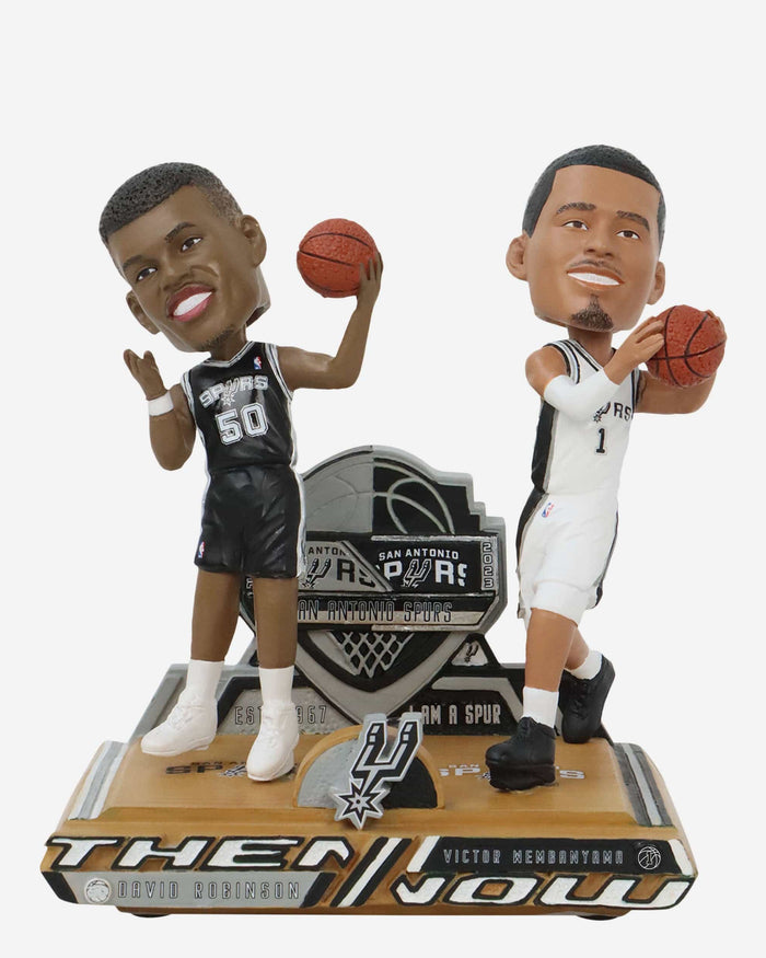 David Robinson & Victor Wembanyama San Antonio Spurs Then and Now Bobblehead FOCO - FOCO.com