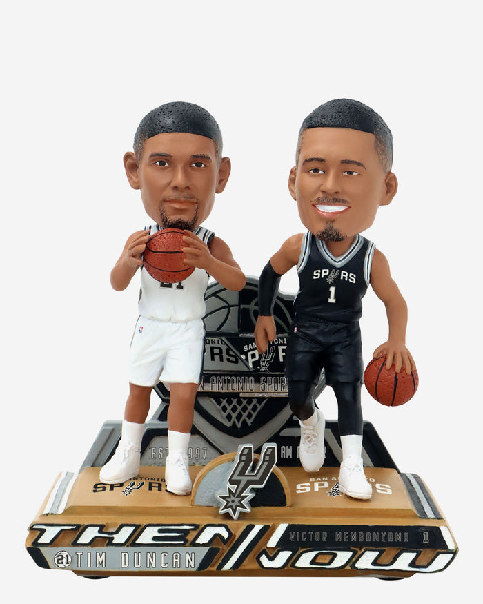 Tim Duncan & Victor Wembanyama San Antonio Spurs Then and Now Bobblehead FOCO - FOCO.com