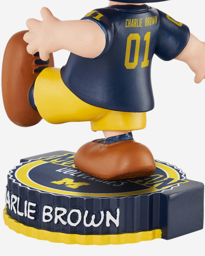 Michigan Wolverines Charlie Brown Peanuts Bighead Bobblehead FOCO - FOCO.com