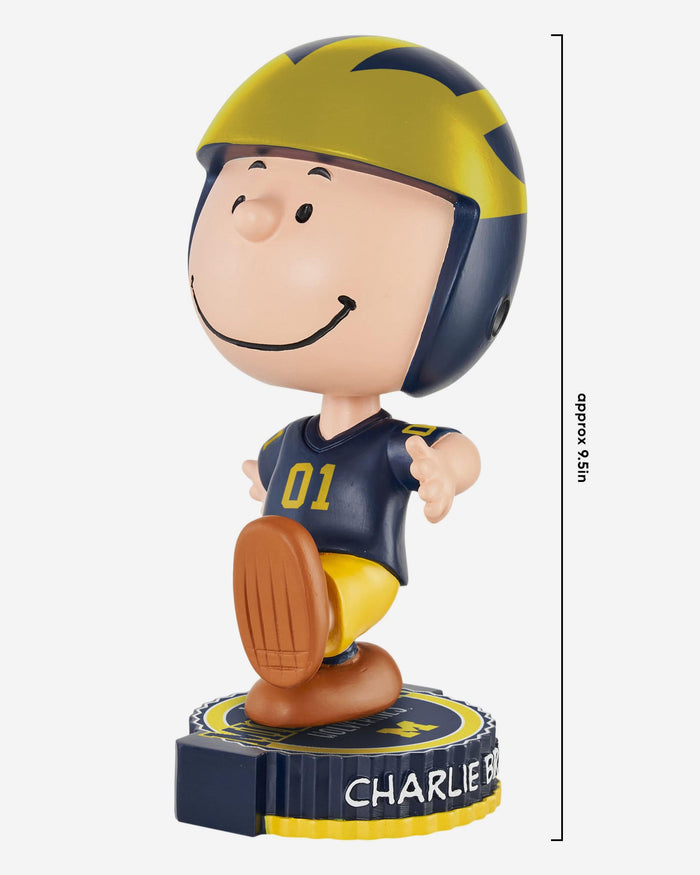 Michigan Wolverines Charlie Brown Peanuts Bighead Bobblehead FOCO - FOCO.com