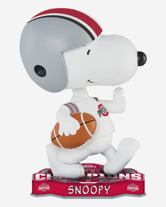 Ohio State Buckeyes 2024 Football National Champions Snoopy Peanuts Bighead Bobblehead FOCO - FOCO.com