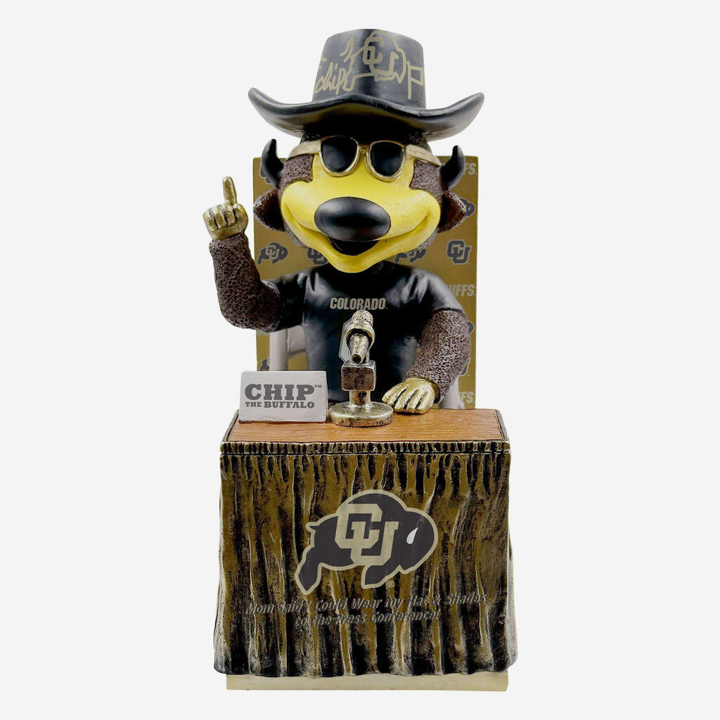 Chip The Buffalo Colorado Buffaloes Sunglass Saturday Mascot Variant Bobblehead FOCO - FOCO.com