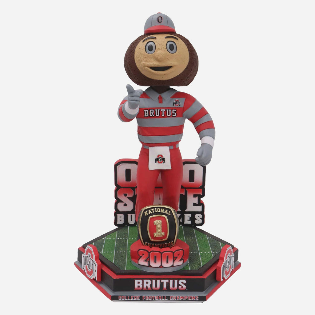 Brutus Buckeye Ohio State Football National Champions 2002 Decades Of Excellence Bobblehead FOCO - FOCO.com