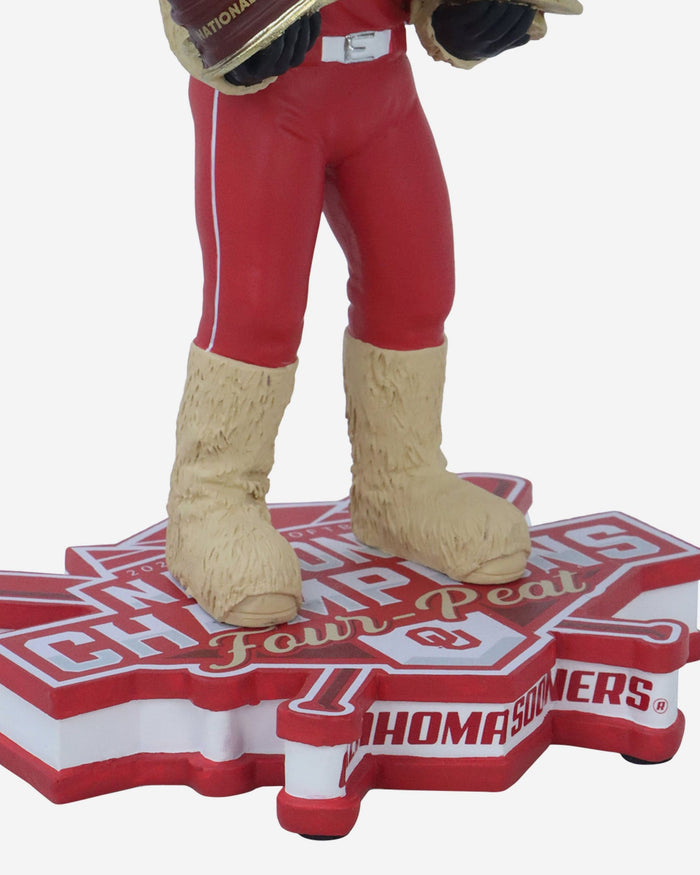 Boomer Oklahoma Sooners Four in a Row National Champions Mascot Bobblehead FOCO - FOCO.com