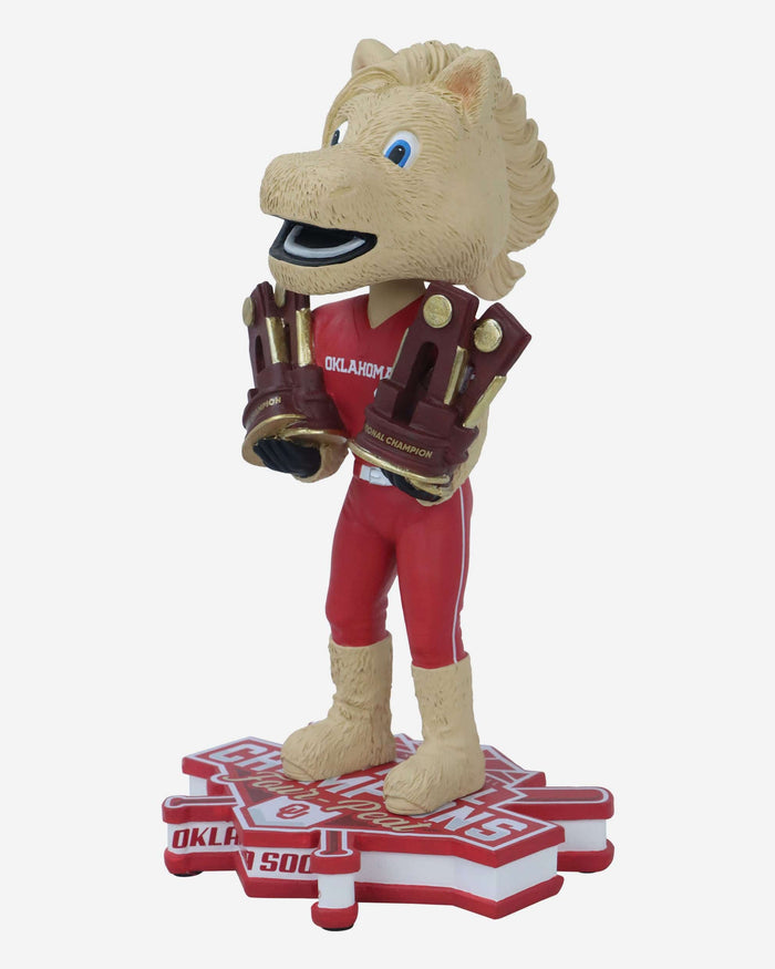 Boomer Oklahoma Sooners Four in a Row National Champions Mascot Bobblehead FOCO - FOCO.com