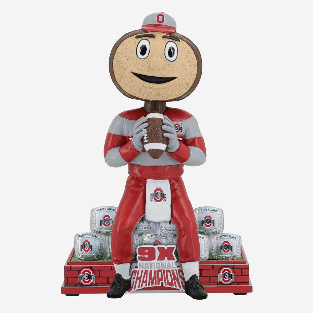 Brutus Buckeye Ohio State Buckeyes 9x Football National Champions Bobblehead FOCO - FOCO.com