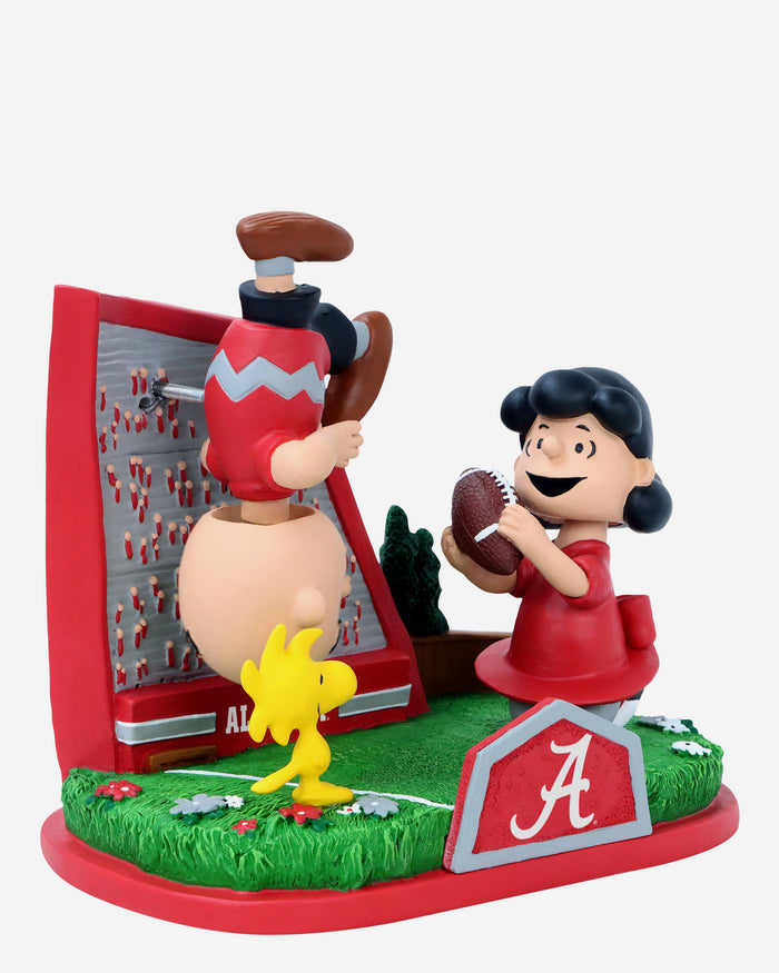 Alabama Crimson Tide Peanuts Football Kickoff Mini Bobblehead Scene FOCO - FOCO.com