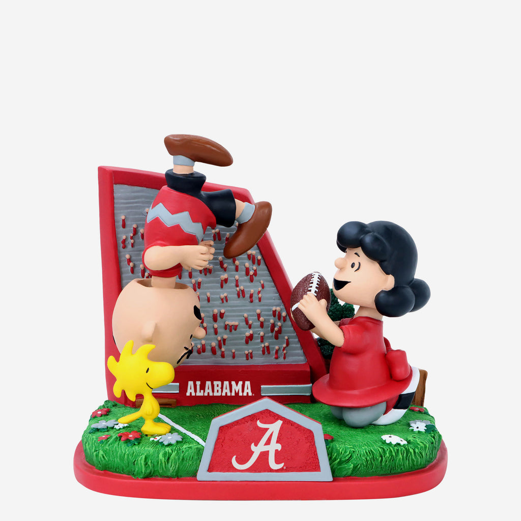 Alabama Crimson Tide Peanuts Football Kickoff Mini Bobblehead Scene FOCO - FOCO.com