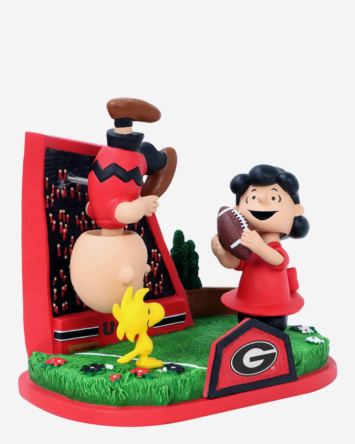 Georgia Bulldogs Peanuts Football Kickoff Mini Bobblehead Scene FOCO - FOCO.com