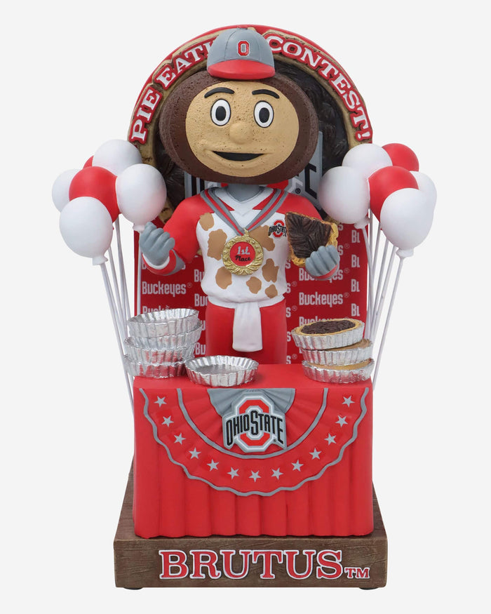 Brutus Buckeye Ohio State Buckeyes Pie Eating Contest Mascot Bobblehead FOCO - FOCO.com