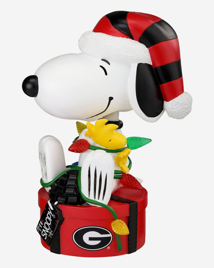 Georgia Bulldogs Snoopy & Woodstock Peanuts Christmas Light Up Bobblehead FOCO - FOCO.com